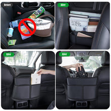 Load image into Gallery viewer, Leather Car Storage Bag Organizers Between Front Seats Auto Consoles Organize Tissue Pocket Car Seats Gap Filler Organizer Storage Bag
