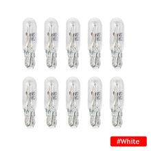 Load image into Gallery viewer, 10Pcs W2W T5 12V 1.2W Car Halogen Lamp Instrument Lights Dashboard T5 Led Bulb Instrument Lamp Auto Car Interior Light
