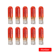 Load image into Gallery viewer, 10Pcs W2W T5 12V 1.2W Car Halogen Lamp Instrument Lights Dashboard T5 Led Bulb Instrument Lamp Auto Car Interior Light
