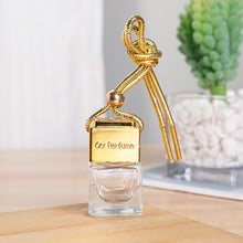 Load image into Gallery viewer, Car Hanging Air Freshener 8ML Empty Glass Perfume Bottle Rearview Mirror Ornament Car-Styling Essential Oils Fragrance Organizer
