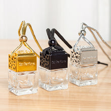 Load image into Gallery viewer, Car Hanging Air Freshener 8ML Empty Glass Perfume Bottle Rearview Mirror Ornament Car-Styling Essential Oils Fragrance Organizer
