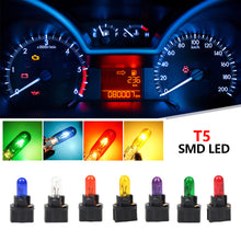 Load image into Gallery viewer, 10Pcs T5 12v 1.2W SMD LED Car Light Automobiles Light-emitting Diode Instrument Gauge Dashboard Light Bulbs Auto Interior Indicator Lamp
