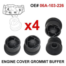 Load image into Gallery viewer, 4Pcs Car Engine Cover Cushion Rubber Stop Jounce Bumper Grommet For Audi A3 A6 VW Golf Mk5 Polo Passat B6 Touareg 1G Beetle
