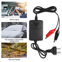Load image into Gallery viewer, Universal 12V 1300mA Smart Car Battery Charger Rechargeable Sealed Lead Battery Charger Floating Battery Charge For Car Truck Motorcycle Electric Vehicle
