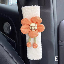 Load image into Gallery viewer, 1Pc Cute Soft Plush Flowers Car Seatbelt Cover Seat Belt Cartoon Toy Animal Auto Shoulder Strap Protector Pad for Children/ Kids
