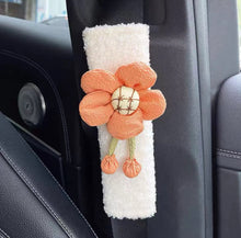 Load image into Gallery viewer, 1Pc Cute Soft Plush Flowers Car Seatbelt Cover Seat Belt Cartoon Toy Animal Auto Shoulder Strap Protector Pad for Children/ Kids
