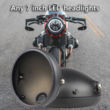 Load image into Gallery viewer, 7 Inch Retro Modified Motorcycle Headlight LED Headlight Housing Bucket Headlight Base Headlight Shell Bucket Housing Shell Trim Holder
