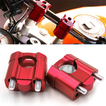Load image into Gallery viewer, 2Pcs CNC 22mm 28mm Motorcycle Universal HandleBar Handle Fat Bar Risers Mount Clamp Adaptor For Pit Dirt Bike Racing Accessories ATV
