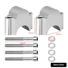 Load image into Gallery viewer, 2Pcs Universal CNC Motorcycle Handlebar Handle Fat Bar Risers Mount Clamp Adaptor 28mm 1 1/8" 22mm 7/8" For For BMW Suzuki Honda Yamaha ATV Scooter
