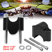 Load image into Gallery viewer, 2Pcs Universal CNC Motorcycle Handlebar Handle Fat Bar Risers Mount Clamp Adaptor 28mm 1 1/8" 22mm 7/8" For For BMW Suzuki Honda Yamaha ATV Scooter

