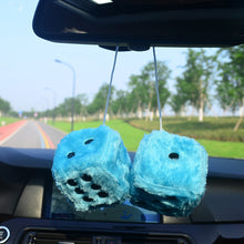 Load image into Gallery viewer, 2PCS Car Pendant Fuzzy Dice Dots Rear View Mirror Hangers Car Interior Decoration Auto Accessories Interior Ornaments Car-Styling
