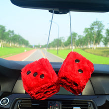 Load image into Gallery viewer, 2PCS Car Pendant Fuzzy Dice Dots Rear View Mirror Hangers Car Interior Decoration Auto Accessories Interior Ornaments Car-Styling
