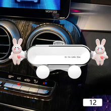 Load image into Gallery viewer, Gravity Car Mobile Phone Holder Cartoon Air Vent Clip Mount Mobile Cell Phone Stand In Car GPS Support For iPhone 13 12 Pro Xiaomi Samsung
