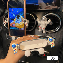 Load image into Gallery viewer, Gravity Car Mobile Phone Holder Cartoon Air Vent Clip Mount Mobile Cell Phone Stand In Car GPS Support For iPhone 13 12 Pro Xiaomi Samsung
