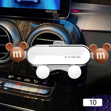 Load image into Gallery viewer, Gravity Car Mobile Phone Holder Cartoon Air Vent Clip Mount Mobile Cell Phone Stand In Car GPS Support For iPhone 13 12 Pro Xiaomi Samsung
