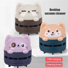 Load image into Gallery viewer, Mini Cartoon Animal Pattern Rechargeable Wireless Vacuum Cleaner Car Keyboard Vacuum Cleaner Handheld Usb Desktop Vacuum Cleaner
