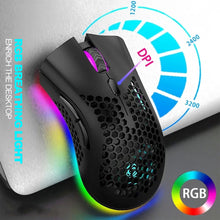 Load image into Gallery viewer, BM600 Rechargeable USB 2.4G Wireless RGB Light Honeycomb Gaming Mouse Desktop PC Computers Notebook Laptop Mice Mause Gamer Cute
