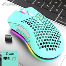 Load image into Gallery viewer, BM600 Rechargeable USB 2.4G Wireless RGB Light Honeycomb Gaming Mouse Desktop PC Computers Notebook Laptop Mice Mause Gamer Cute
