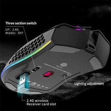 Load image into Gallery viewer, BM600 Rechargeable USB 2.4G Wireless RGB Light Honeycomb Gaming Mouse Desktop PC Computers Notebook Laptop Mice Mause Gamer Cute
