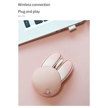 Load image into Gallery viewer, 2.4g Wireless Mouse Cute Kawaii Rabbit Shape Mice Ergonomic 3D Office Mute Mouse for Kid Girl Gift for Desktop Computer Laptop
