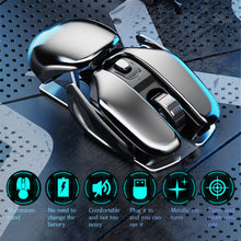 Load image into Gallery viewer, PX2 Metal 2 4G Rechargeable Wireless Mute 1600DPI Mouse 6 Buttons for PC Laptop Computer Gaming Office Home Waterproof Mouse
