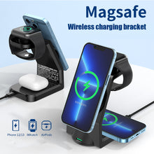 Load image into Gallery viewer, 3-in-1 Magnetic Wireless Charger for Multiple Devices Phone Watch with USB C Port 15W
