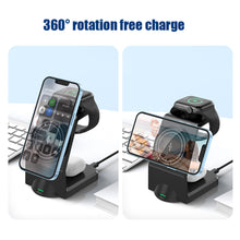 Load image into Gallery viewer, 3-in-1 Magnetic Wireless Charger for Multiple Devices Phone Watch with USB C Port 15W
