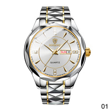Load image into Gallery viewer, Mens Quartz Watches Brand Luxury Casual Fashion Men's Watch For Gifts Breathable Stainless Steel Waterproof Luminous Wristwatch
