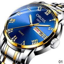 Load image into Gallery viewer, Mens Quartz Watches Brand Luxury Casual Fashion Men's Watch For Gifts Breathable Stainless Steel Waterproof Luminous Wristwatch
