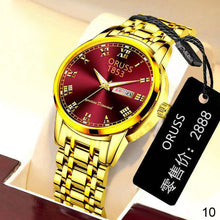 Load image into Gallery viewer, Mens Quartz Watches Brand Luxury Casual Fashion Men's Watch For Gifts Breathable Stainless Steel Waterproof Luminous Wristwatch
