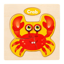 Load image into Gallery viewer, Baby Wooden Toys 3D Puzzle Cartoon Animal Vehicle Wood Puzzle Game Intelligence Jigsaw Puzzle Educational Toys for Children
