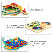 Load image into Gallery viewer, Baby Wooden Toys 3D Puzzle Cartoon Animal Vehicle Wood Puzzle Game Intelligence Jigsaw Puzzle Educational Toys for Children

