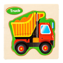 Load image into Gallery viewer, Baby Wooden Toys 3D Puzzle Cartoon Animal Vehicle Wood Puzzle Game Intelligence Jigsaw Puzzle Educational Toys for Children
