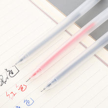 Load image into Gallery viewer, Gel Pen Transparent Frosted Gel Pen 0.5mm Full Needle Tube Carbon Office Pen Black Red Blue Exam Brush Pen Stationery
