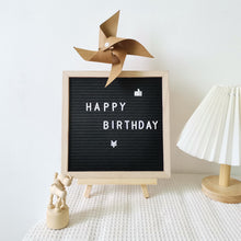 Load image into Gallery viewer, Wooden Felt Letters Board Cork Oak Message Board Photo Frame Ornaments Children Room Playboard Wall Decor
