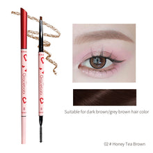 Load image into Gallery viewer, Natural Waterproof Sweat Proof Precise Brow Definer Long Lasting Waterproof Sweat Proof Blonde Brown Eye Brow Makeup Cosmetic
