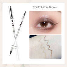 Load image into Gallery viewer, Double Head Eyeliner Liquid Pen Fast Drying Durable Long Lasting Ultra Fine Waterproof Oil Proof Silkworm Laying Pen Cosmetics
