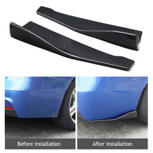 Load image into Gallery viewer, Universal 2Pcs Car Front Rear Bumper Strip Lip Carbon Fiber Car Winglets Side Skirt Extension Cover Spoiler Diffuser Splitter Scratch Protector
