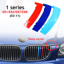 Load image into Gallery viewer, 3pcs Car Front Grille Trim Strips For BMW 1 Series E81 E82 E87 E88 2003 2004 2005 2006 2007 2008 2009 2010 2011 M Power Performance Grill Accessories
