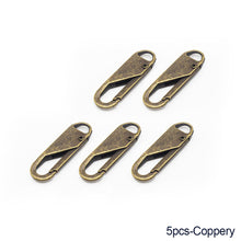 Load image into Gallery viewer, 5PCS DIY Zipper Slider Puller Instant Zipper Repair Kit Replacement For Broken Buckle Travel Bag Suitcase Zipper Head
