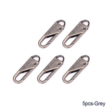 Load image into Gallery viewer, 5PCS DIY Zipper Slider Puller Instant Zipper Repair Kit Replacement For Broken Buckle Travel Bag Suitcase Zipper Head
