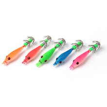 Load image into Gallery viewer, 5Pcs Fishing Lure Luminous Squid Soft Fake Lures Baits Noctilucent Octopus Hook Jigs Pesca Fishing Tackle Set Glow in Dark
