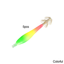 Load image into Gallery viewer, 5Pcs Fishing Lure Luminous Squid Soft Fake Lures Baits Noctilucent Octopus Hook Jigs Pesca Fishing Tackle Set Glow in Dark
