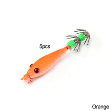 Load image into Gallery viewer, 5Pcs Fishing Lure Luminous Squid Soft Fake Lures Baits Noctilucent Octopus Hook Jigs Pesca Fishing Tackle Set Glow in Dark
