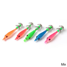 Load image into Gallery viewer, 5Pcs Fishing Lure Luminous Squid Soft Fake Lures Baits Noctilucent Octopus Hook Jigs Pesca Fishing Tackle Set Glow in Dark
