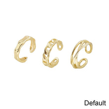 Load image into Gallery viewer, 3pcs/set Alloy Rings Set Fashion Temperamental Opening Adjustable Rings Jewelry Accessory for Women
