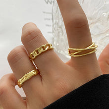 Load image into Gallery viewer, 3pcs/set Alloy Rings Set Fashion Temperamental Opening Adjustable Rings Jewelry Accessory for Women
