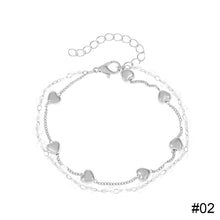 Load image into Gallery viewer, Double Layered Love Bracelet Fashion Temperamental Transparent Crystal Alloy Bracelet Hand Jewelry Accessory
