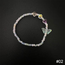 Load image into Gallery viewer, Colorful Butterfly Crystal Beaded Bracelet Adjustable Fashion Versatile Bracelet Hand Jewelry Accessory
