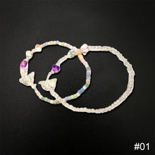 Load image into Gallery viewer, Colorful Butterfly Crystal Beaded Bracelet Adjustable Fashion Versatile Bracelet Hand Jewelry Accessory

